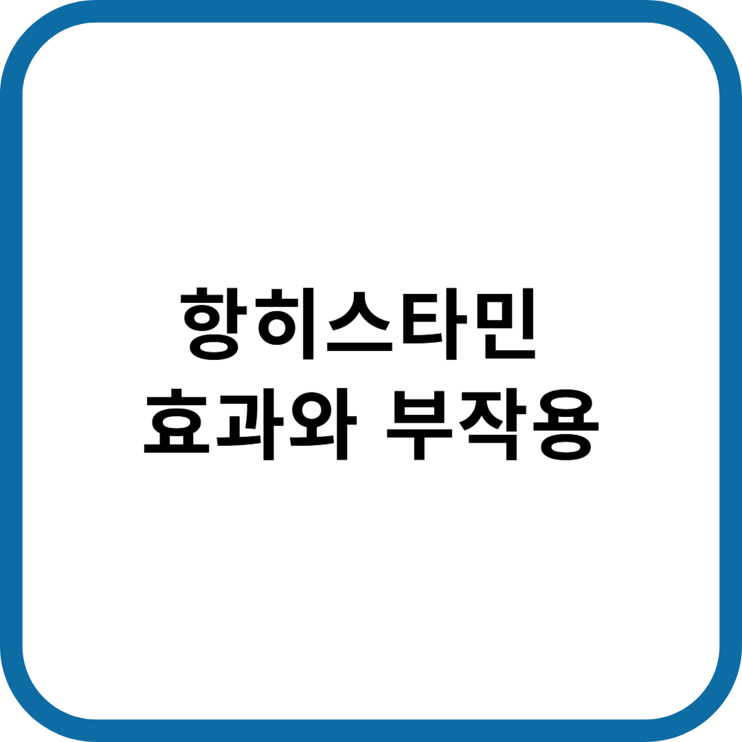 항히스타민 효과와 부작용