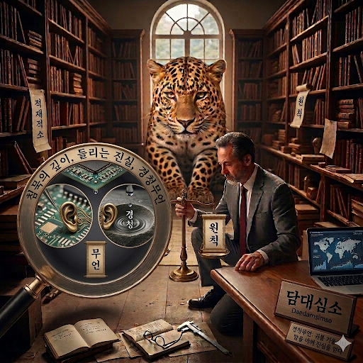 경천무언 사자성어 이미지