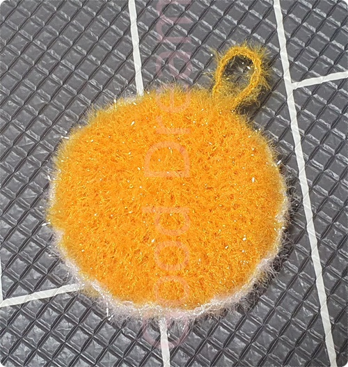 라인장식 꽃 호빵수세미