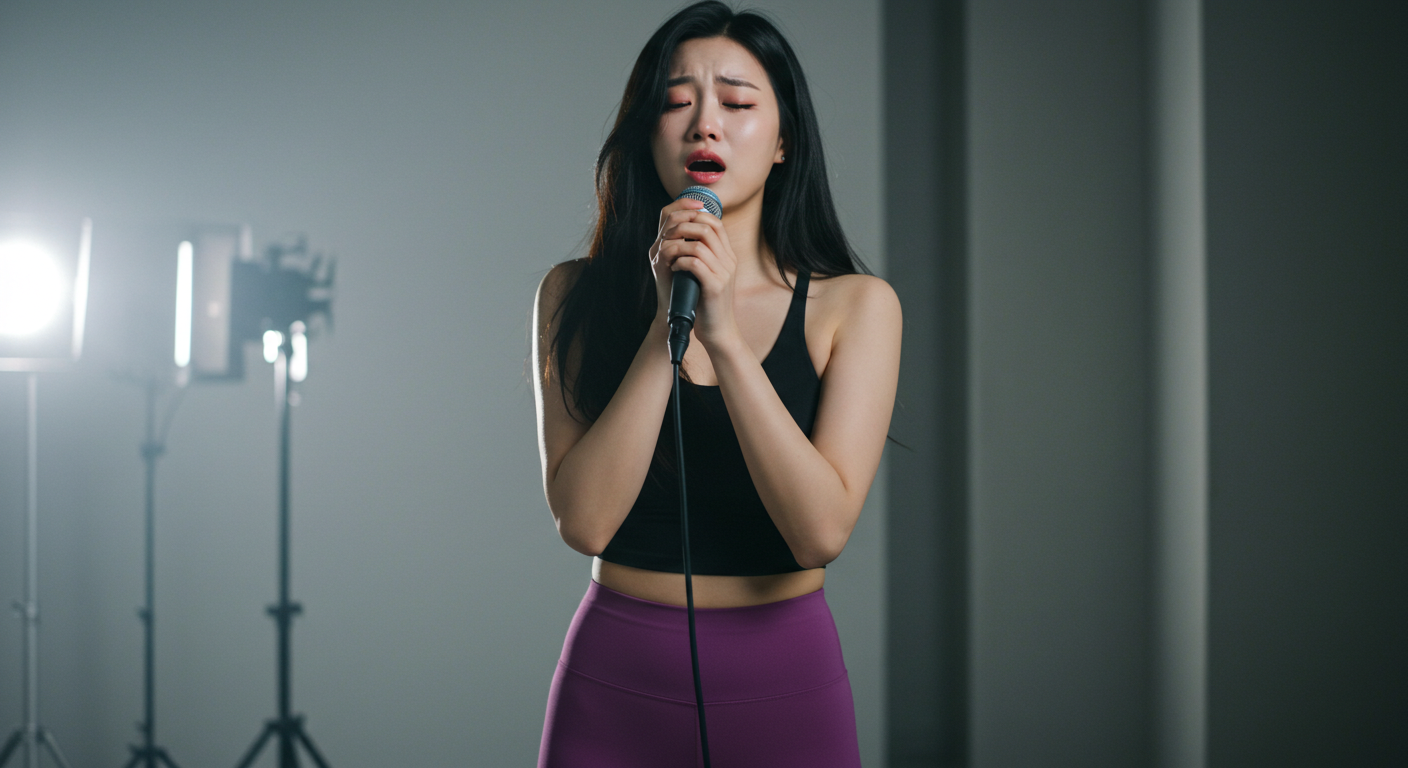 구슬픈 노래를 부르는 여인