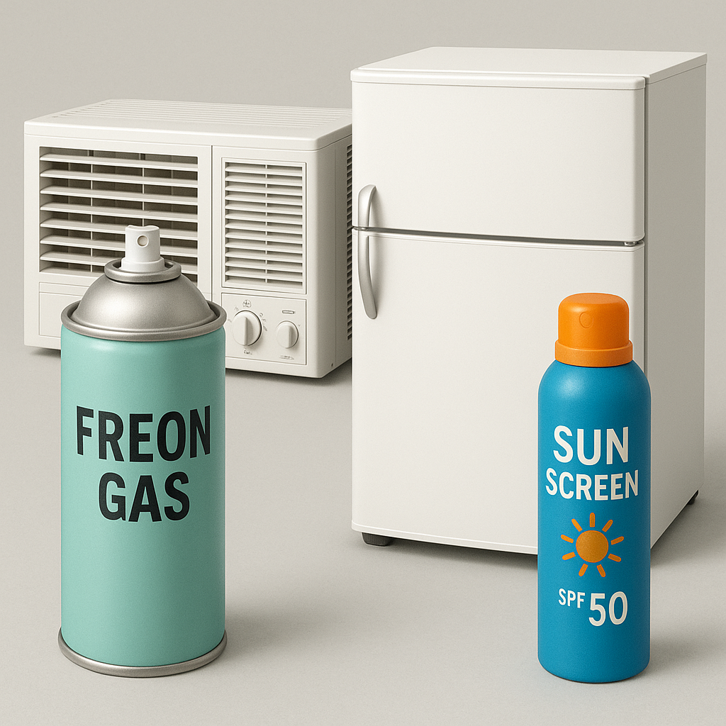 프레온가스 사용 제품 관련 사진