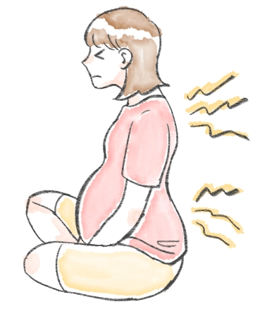 NG 앉는 자세 '앞으로 기우뚱 앉는 자세'