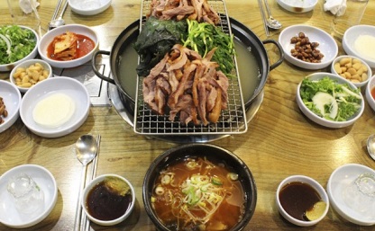 유황오리샤브샤브