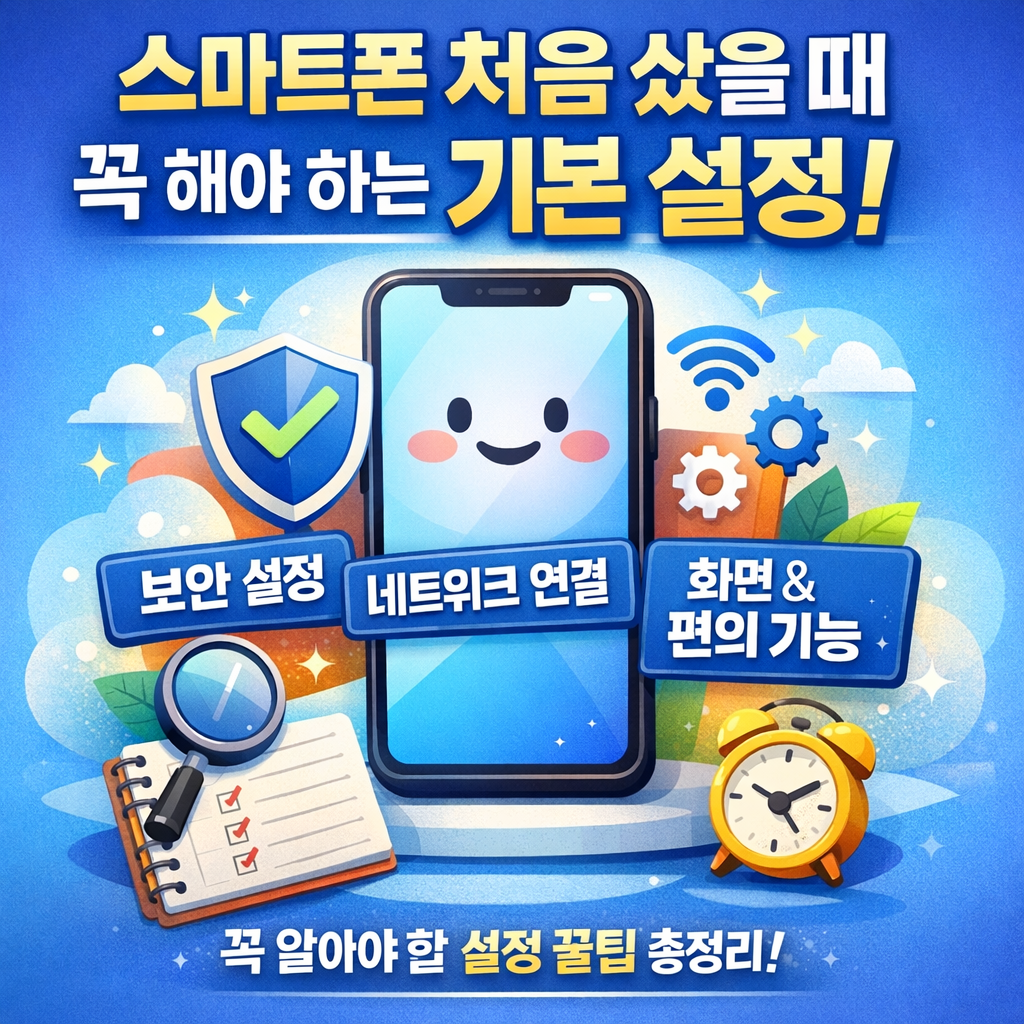 스마트폰 처음 샀을 때 꼭 해야 하는 기본 설정 정리