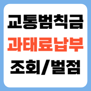 교통범칙금 조회 및 과태료 납부 방법, 벌점 기준 썸네일