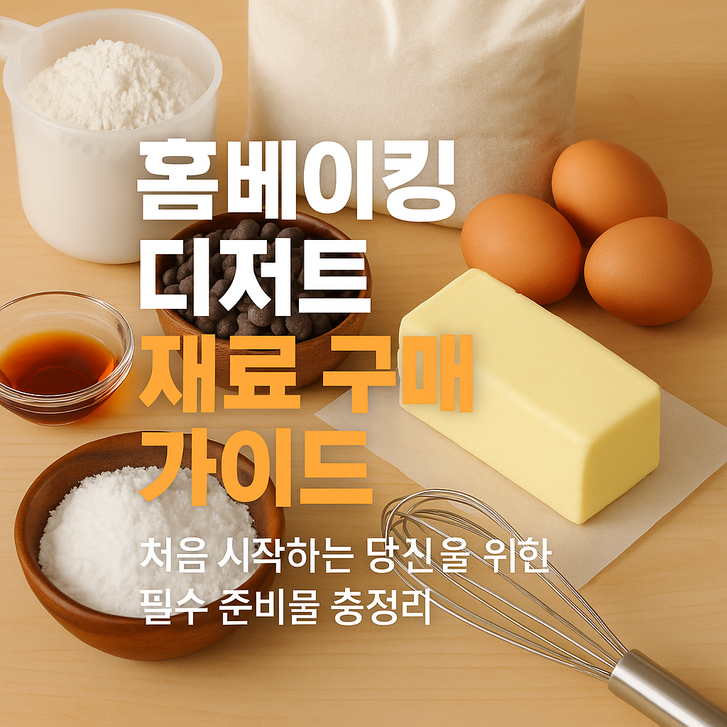 홈베이킹 디저트 재료 구매 가이드