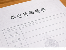 주민등록등본 이미지