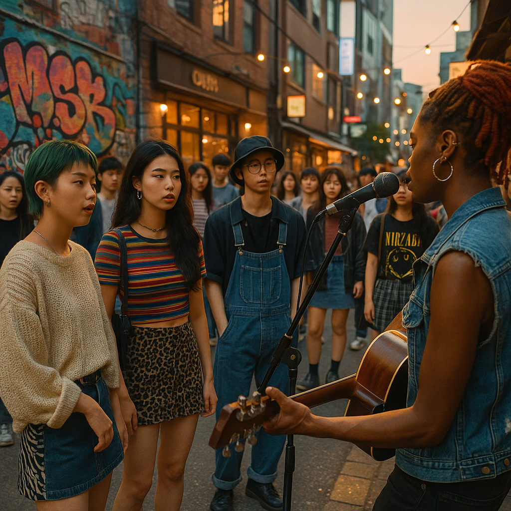 문화의 중심지 홍대 거리 이미지