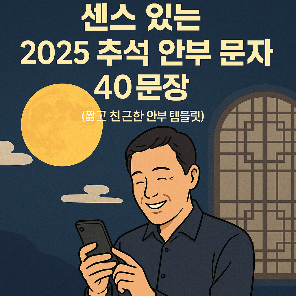 센스 있는 2025 추석 안부 문자