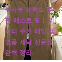 식사동 세탁소 추천 베스트 5 ❘ 위시티 수거 배달 및 명품 세탁 전문점 완벽 정리