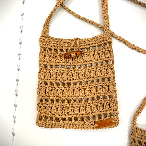 떡볶이 단추, 라벨 등 부자재로 완성한 미니백