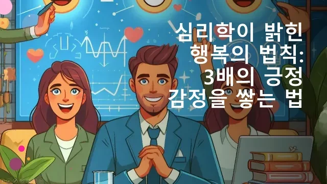 심리학이 밝힌 행복의 법칙- 3배의 긍정 감정을 쌓는 법