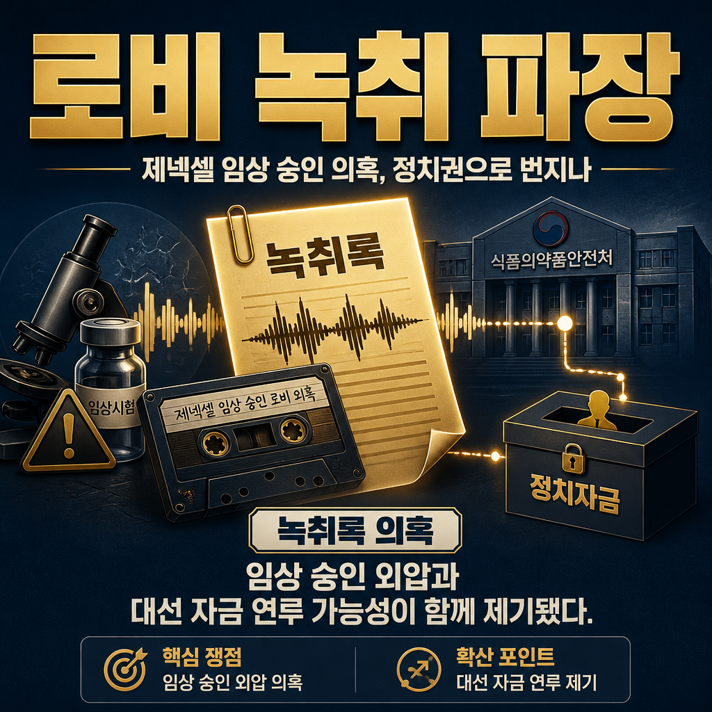 로비 녹취 파장