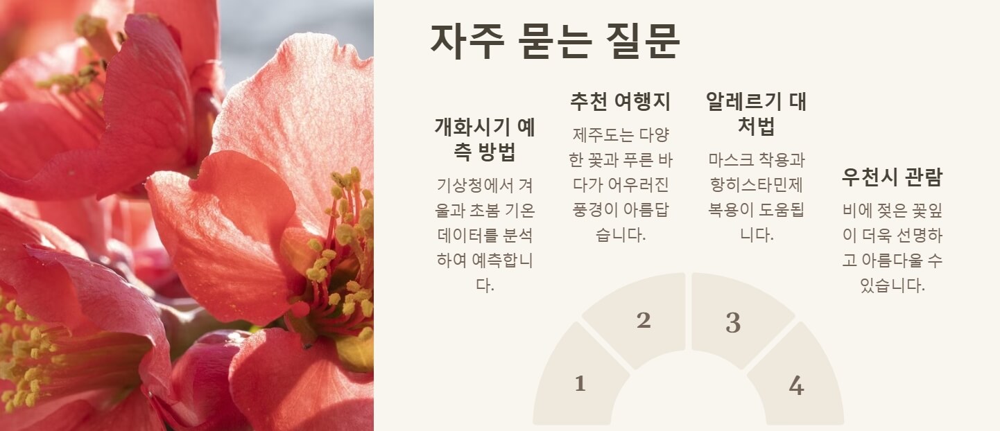 봄꽃 개화시기 피는 날짜