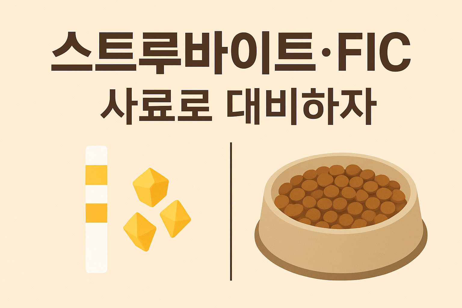 스트루바이트 FIC 사료로 대비하자