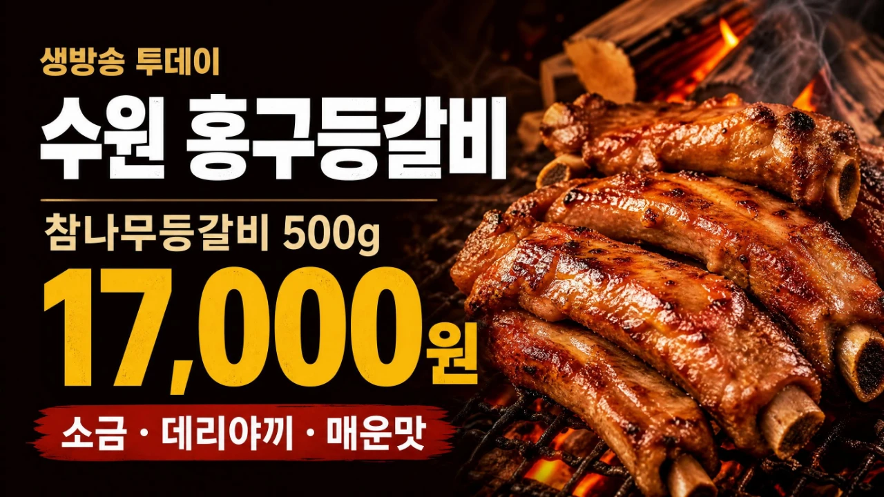 수원 홍구등갈비 참나무등갈비 500g 17000원 안내 이미지