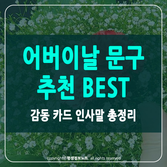 어버이날 문구 추천 BEST 썸네일
