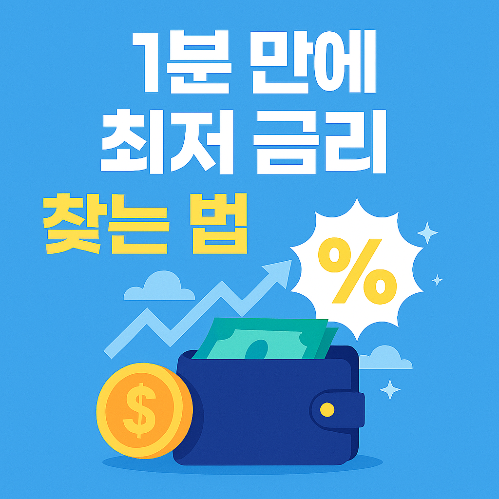 금리 비교 사이트 활용 팁: 1분 만에 최저 금리 찾는 법