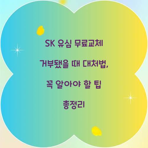 SK 유심 무료교체 거부됐을 때 대처법