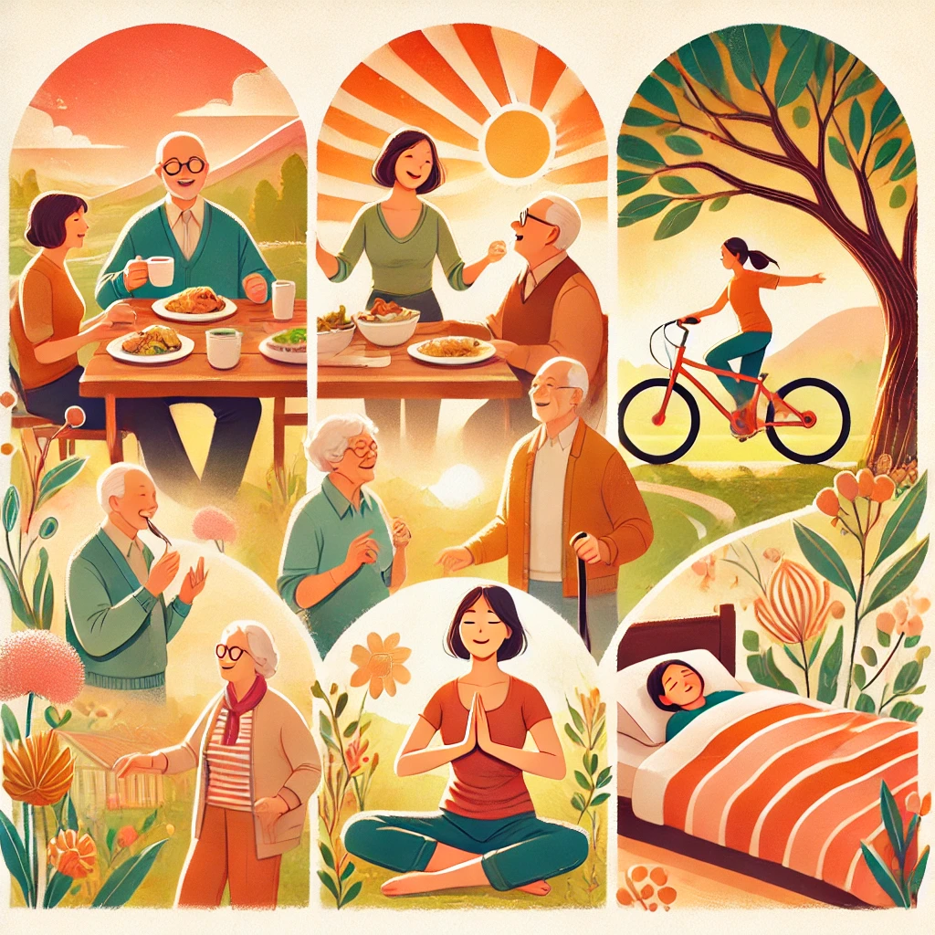 건강하게 장수하는 사람들 사진