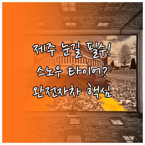 눈길 대비 필수! 제주 렌터카 완전자..