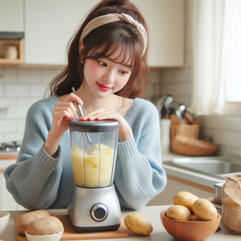 감자즙 만드는 사람