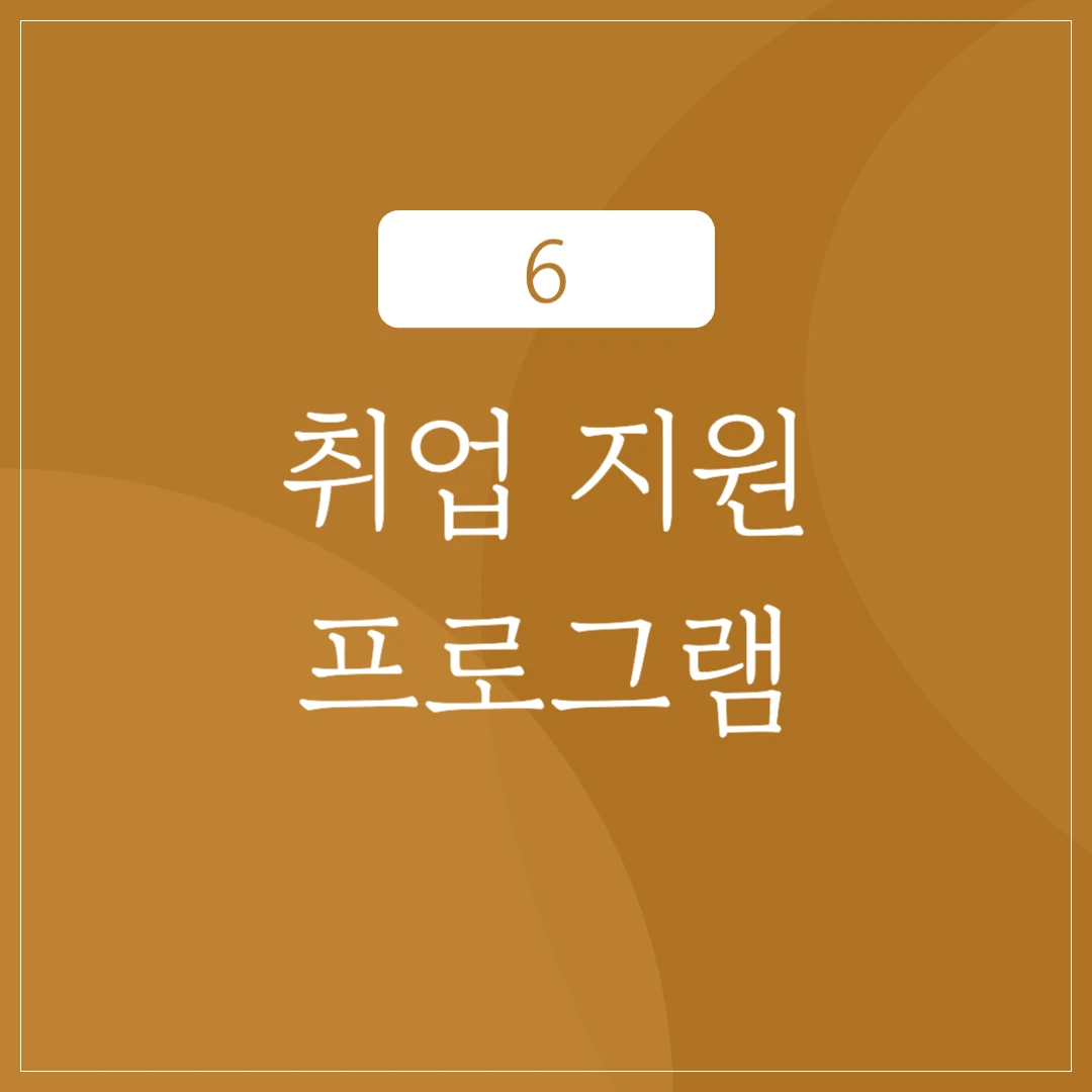 취업 지원 프로그램 및 부가 혜택