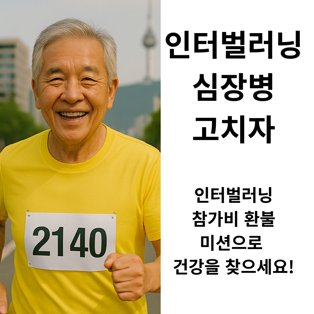 인터벌 러닝 심장병 고치자 인터벌 러닝 참가비 환불 미션으로 건강을 찾으세요!