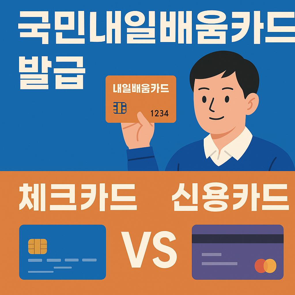 국민내일배움카드 발급 방법: 체크카드 vs 신용카드