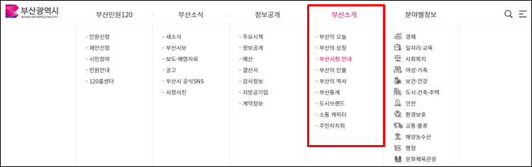 부산시청-홈페이지