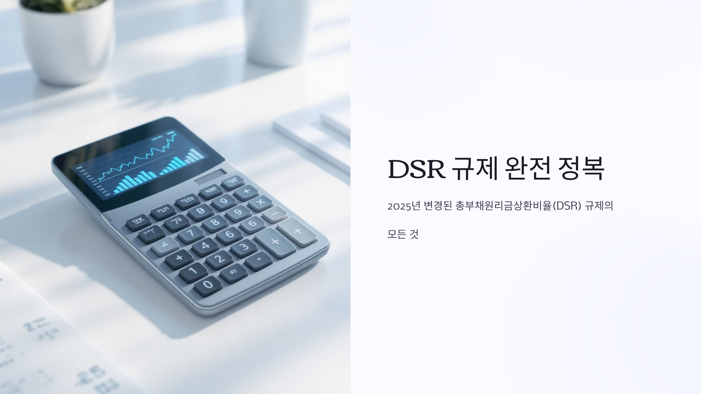 주택담보대출 DSR 규제 완화 총정리