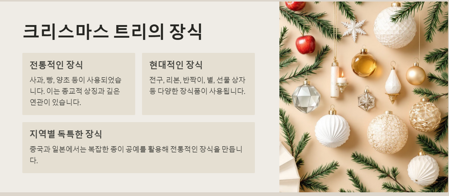 크리스마스 트리의 장식