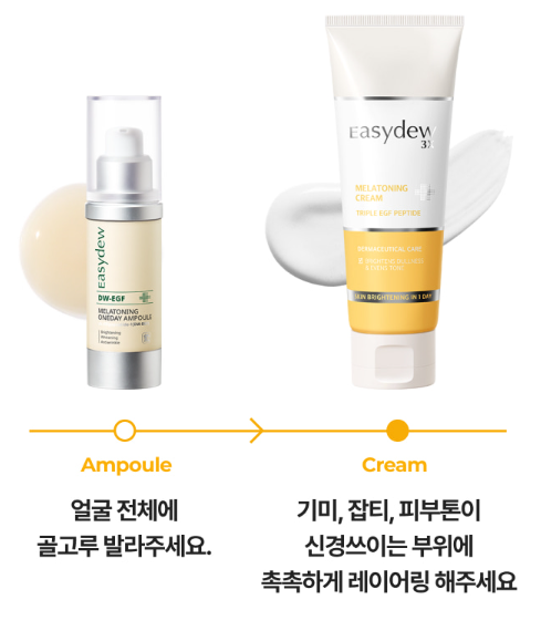 EGF 기미잡티 앰플 크림 바르는순서