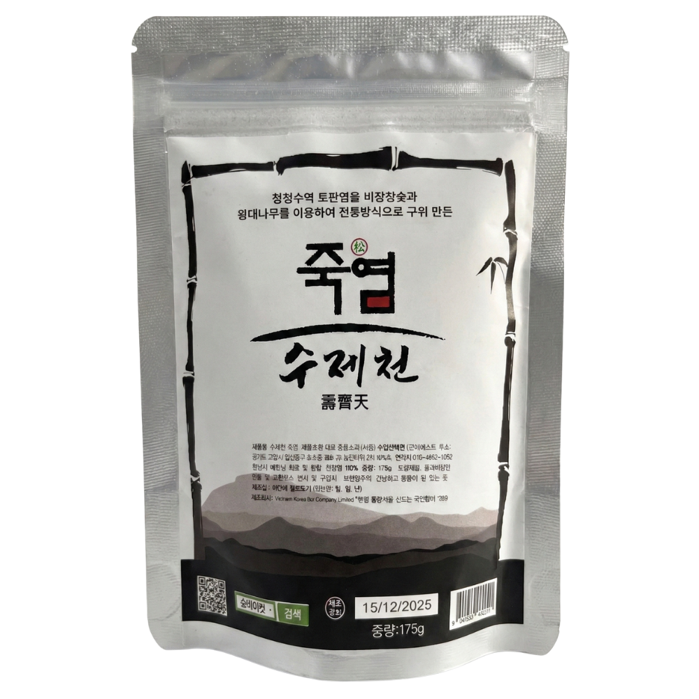 1300도 온도에서 비장참숯으로 구워 특유의 유황냄새를 없앤 맛있는 죽염. 출시 후 누적 판매 30,000개 수제천죽염