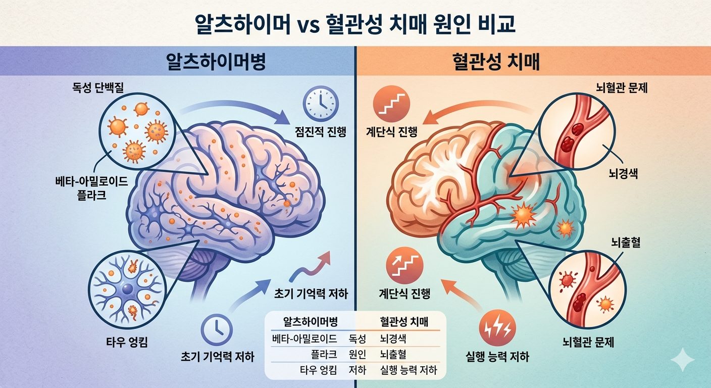 알츠하이머 vs 혈관성 치매