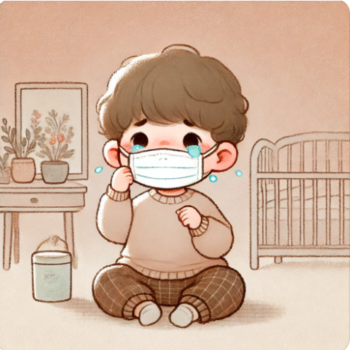 아기 마스크 착용