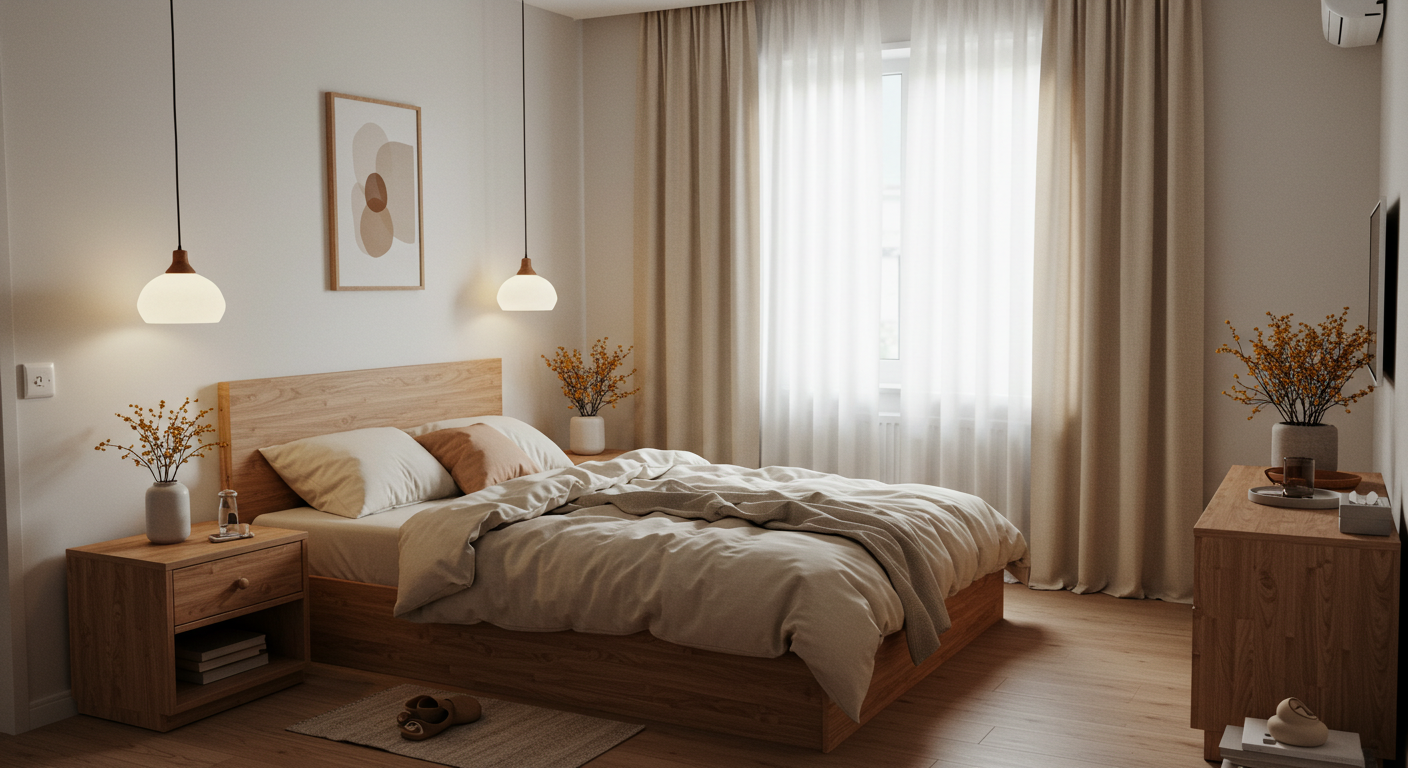 침실의 분위기를 좀 더 아늑하게 바꾸어 보기