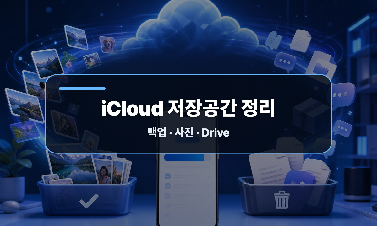 아이폰 iCloud 저장공간 부족을 백업 사진 Drive 순서로 정리하는 대표 이미지
