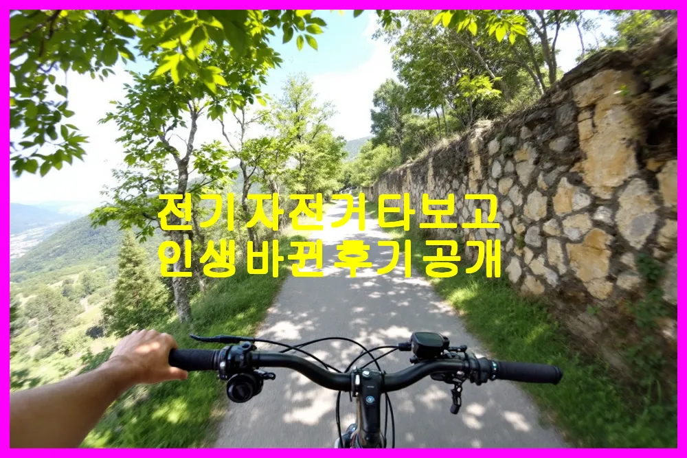 전기 자전거 타보고 인생 바뀐 후기 공개