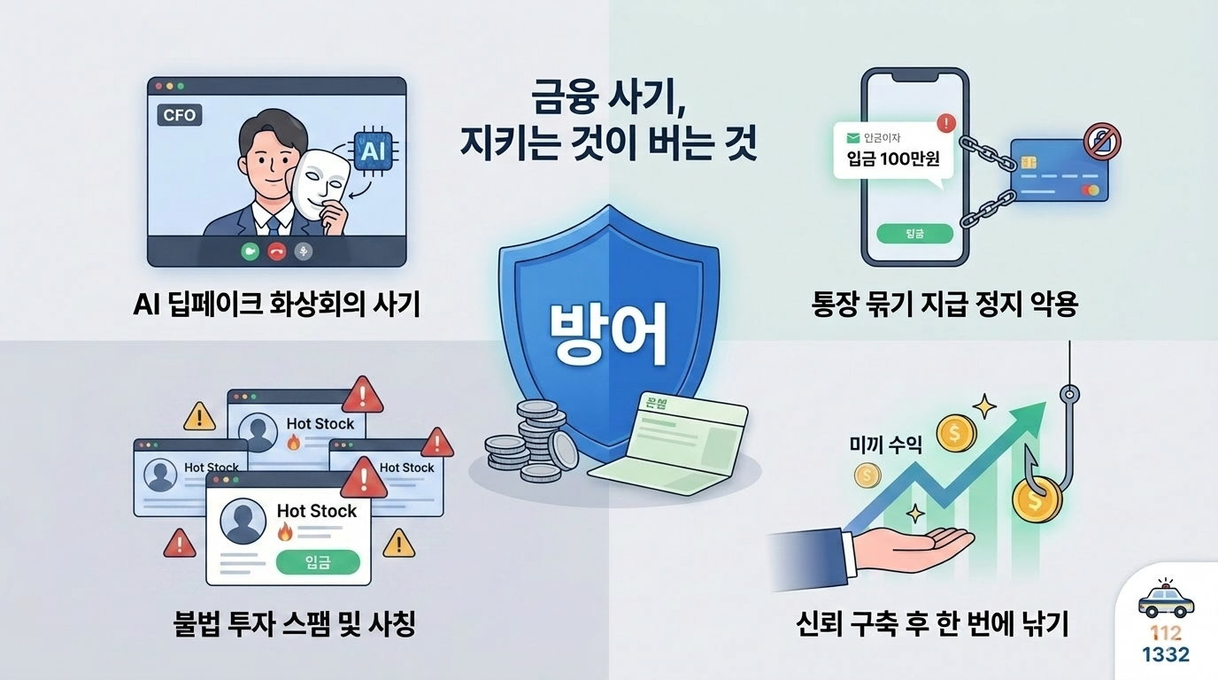 금융 사기 예방 (AI 딥페이크, 통장 묶기, 가스라이팅)