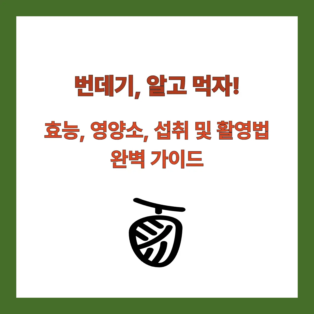 번데기-효능