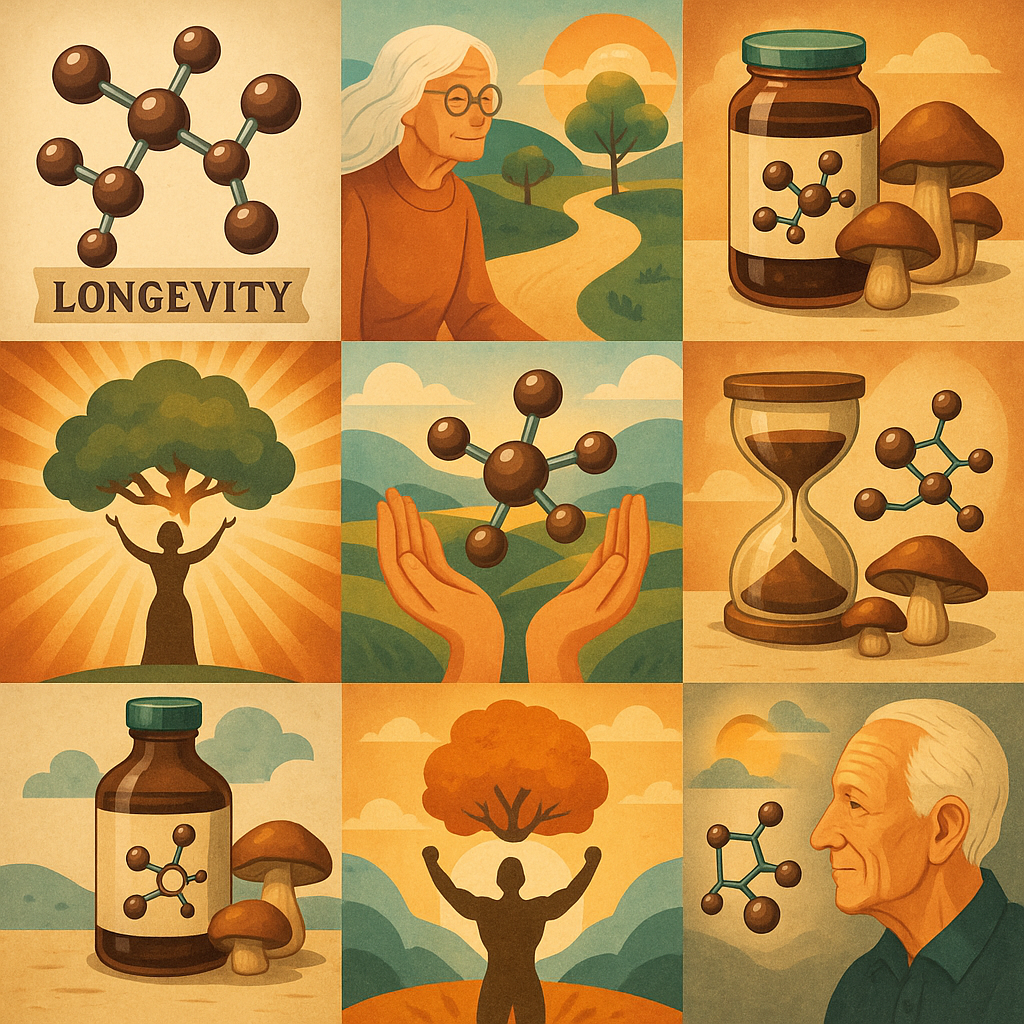 장수 유전학과 영양소 관련 이미지