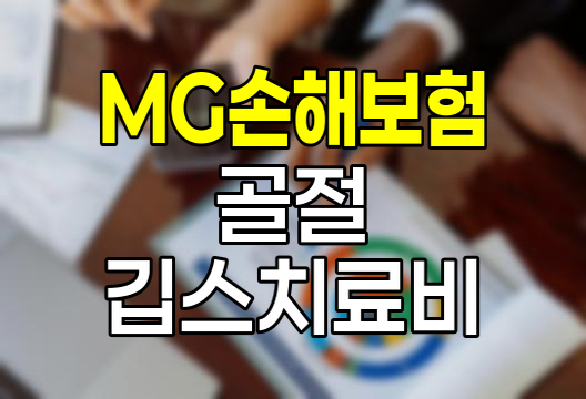 MG손해보험 골절 깁스치료비 특약 분석