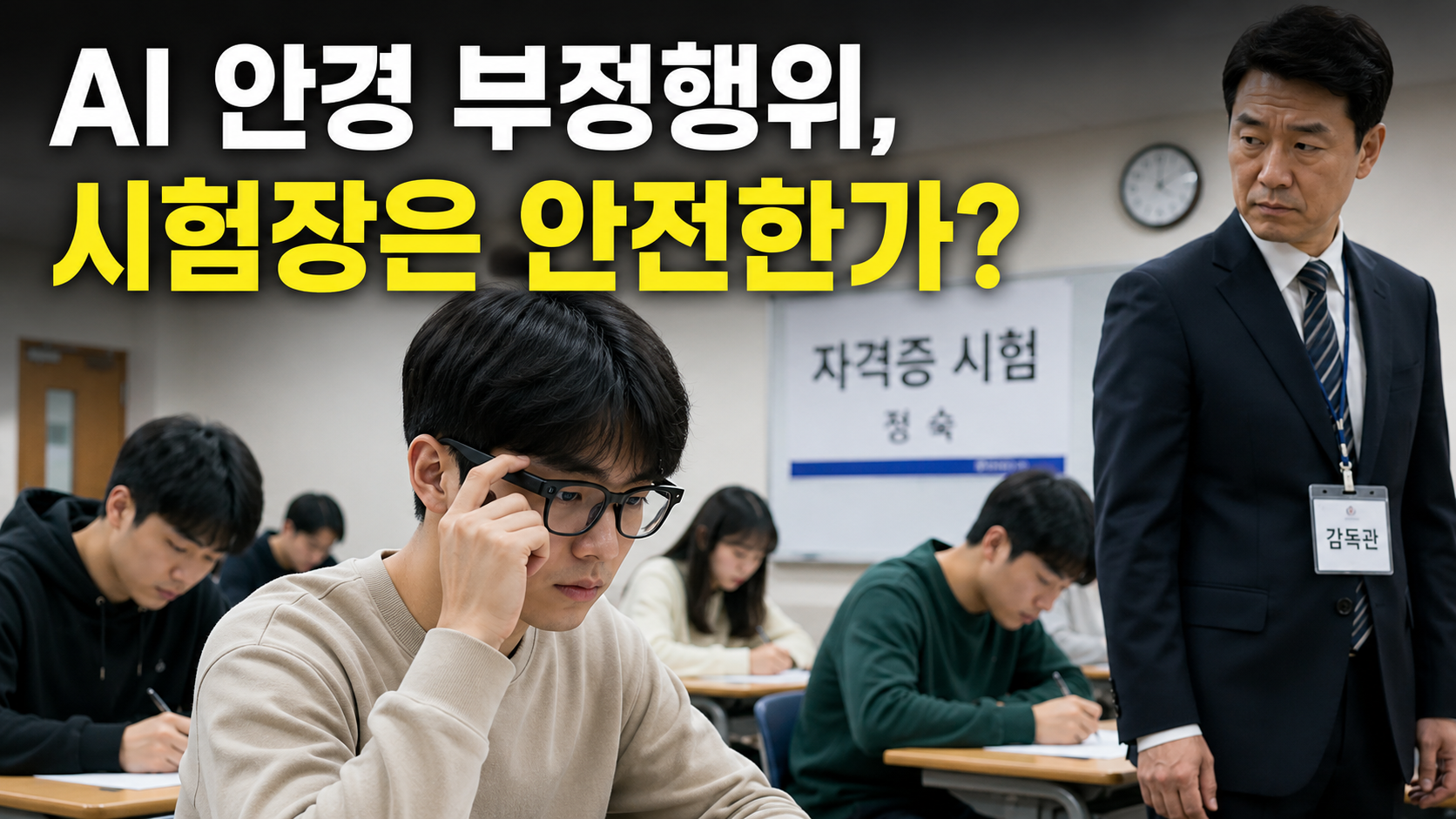 자격증 시험장서 안경테 만지작&hellip;AI 안경 부정행위 또 적발, 시험장은 얼마나 안전할까?