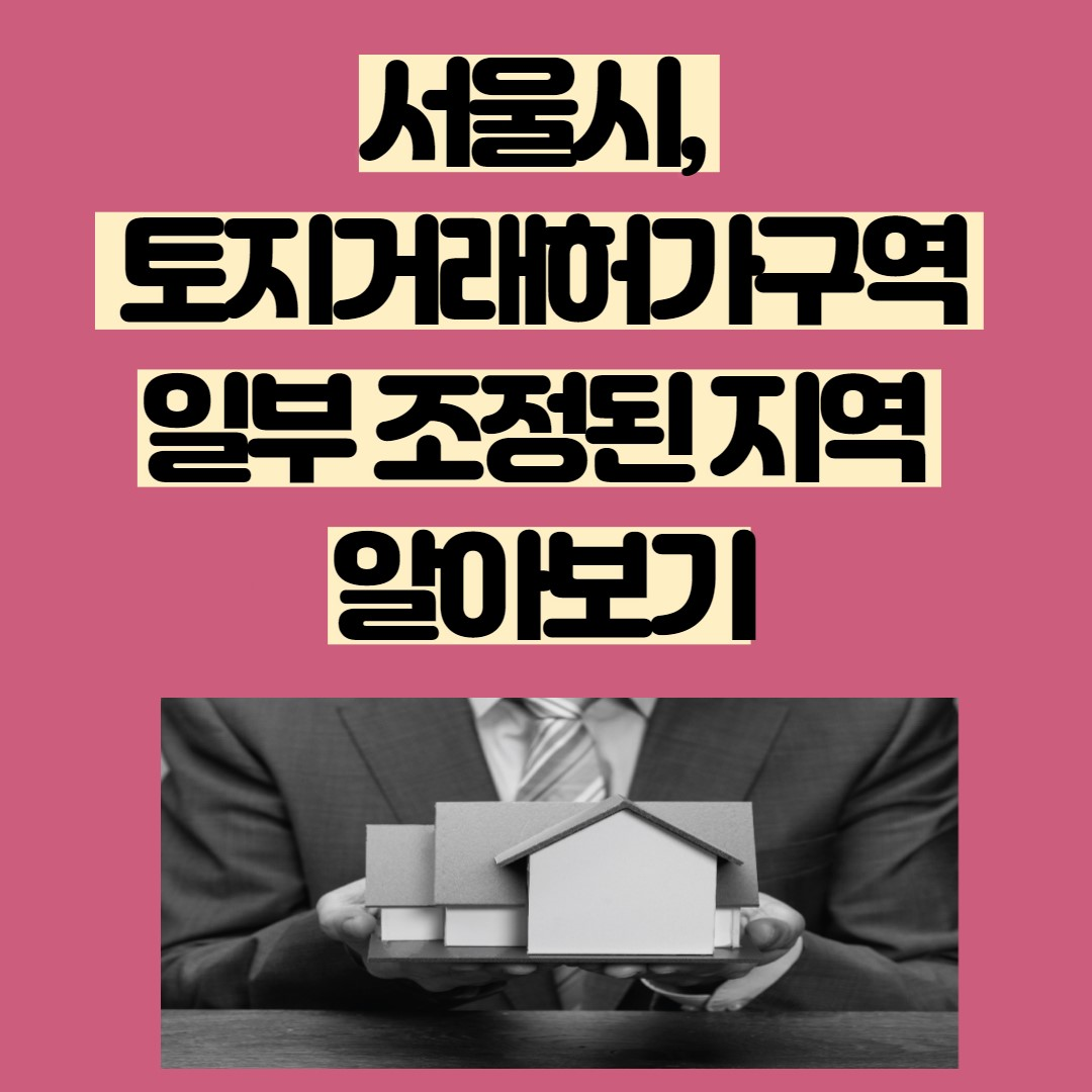 서울시&#44; 토지거래허가구역 일부 조정된 지역 알아보기