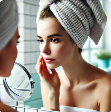 피부 미백을 신경쓰는 사진