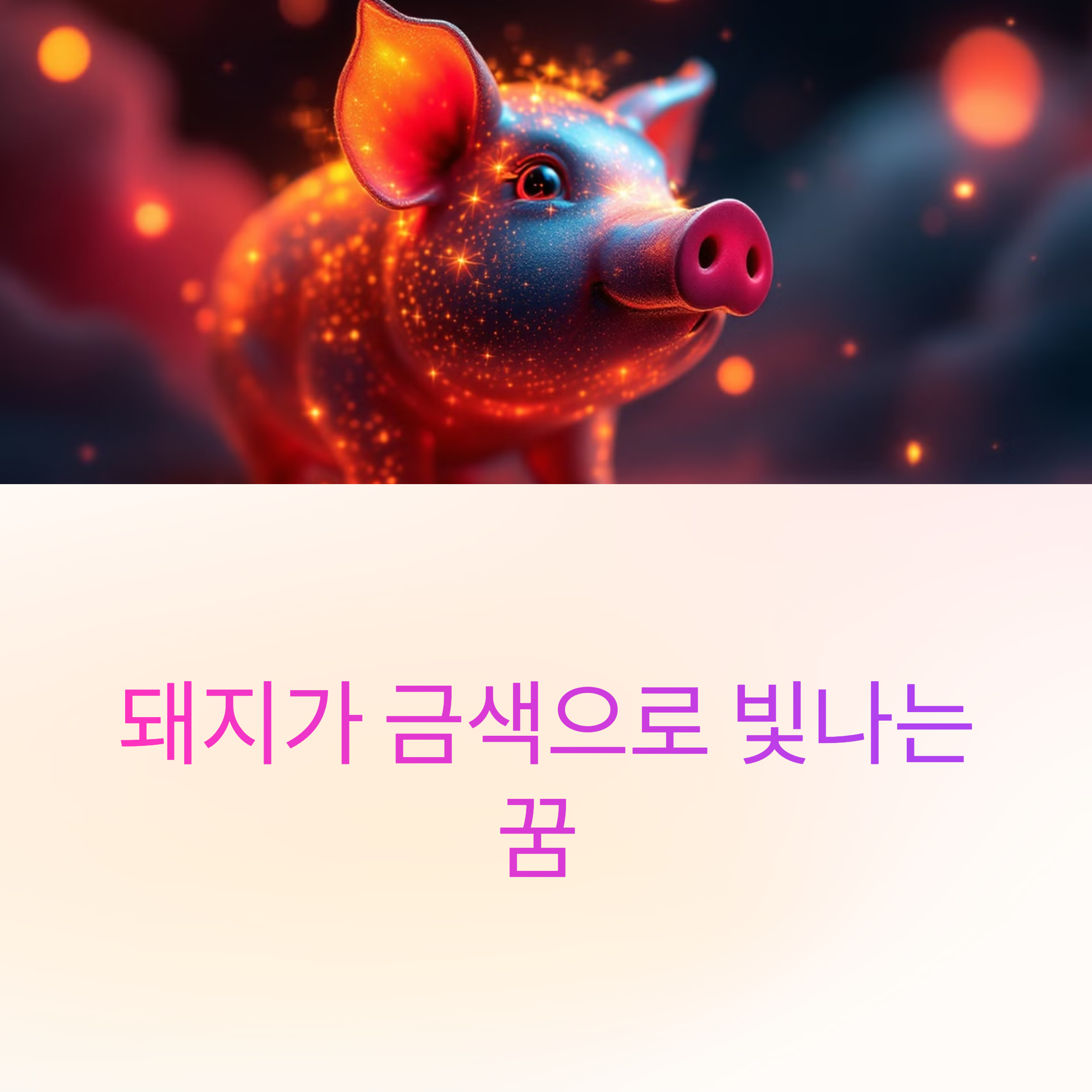 돼지가 금색으로 빛나는 꿈