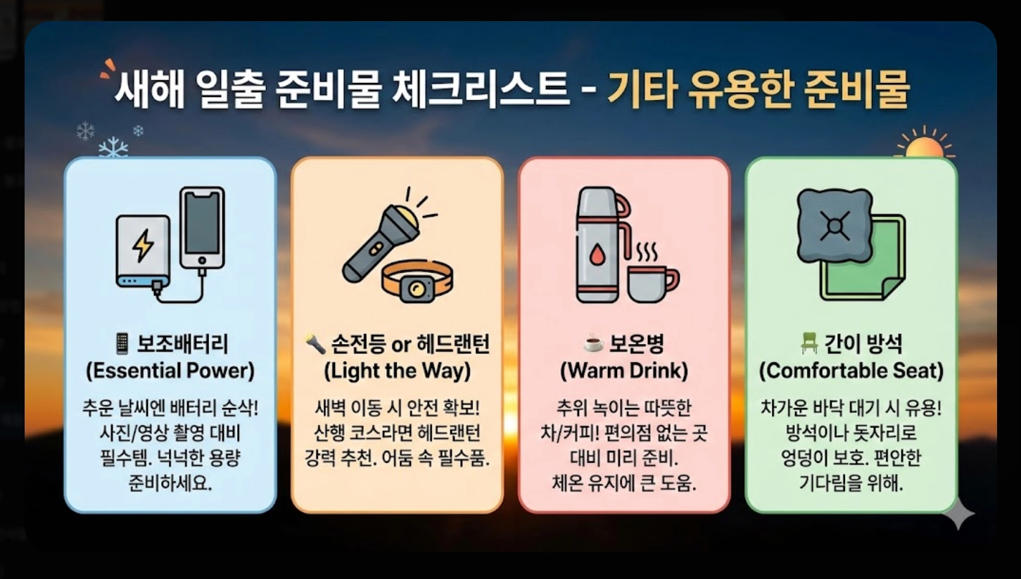 2026년 1월 1일 해돋이 시간 전국 총정리