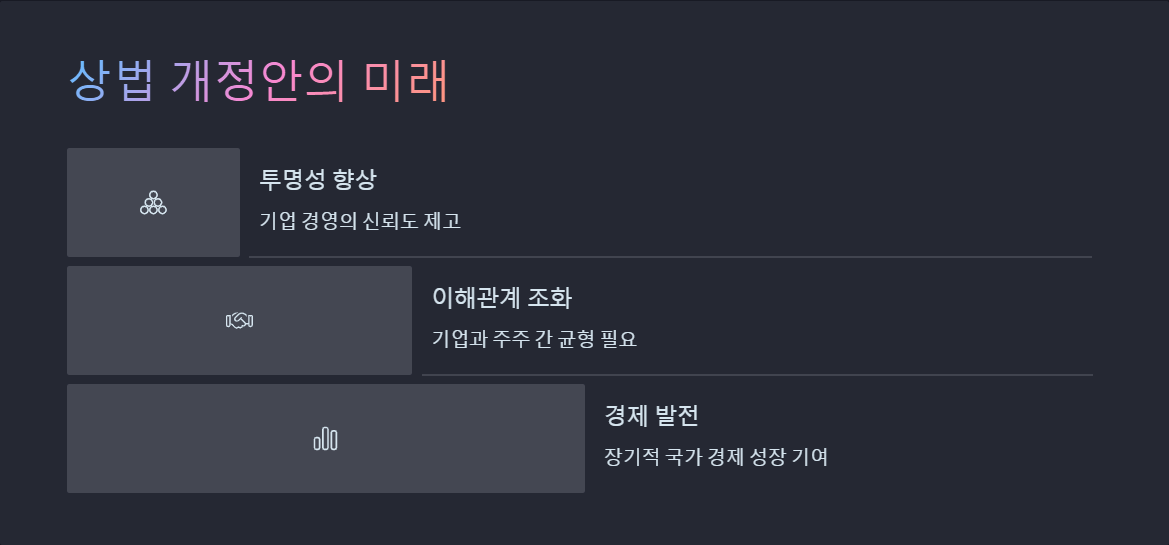 상법 개정안 주요쟁점