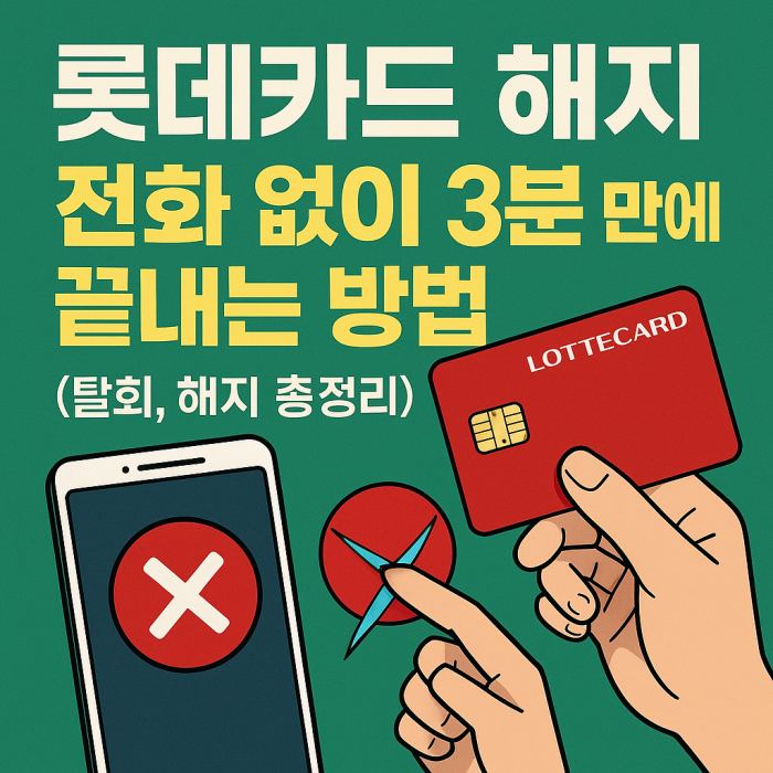 롯데카드 탈퇴, 롯데카드 해지